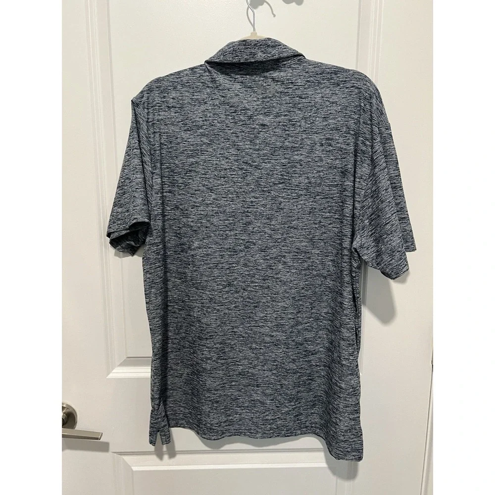 Under Armour Mens Heather Blue Golf Polo Shirt Size Large Athletic - Picture 2 of 5